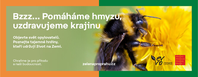 Kampaň hlavního města Prahy na podporu opylovatelů v Praze.